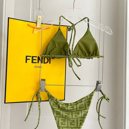 FENDI BIKINI 25S TWO PIECE IN GREEN 742660