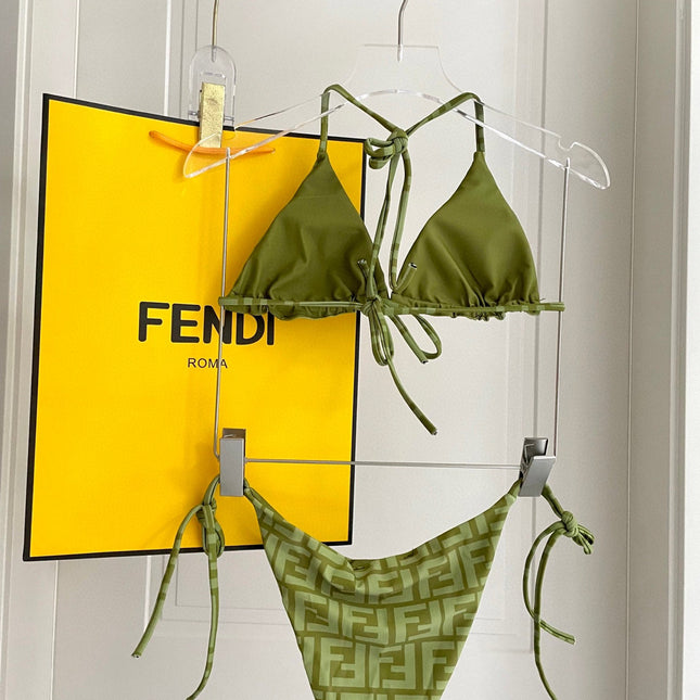 FENDI BIKINI 25S TWO PIECE IN GREEN 742660