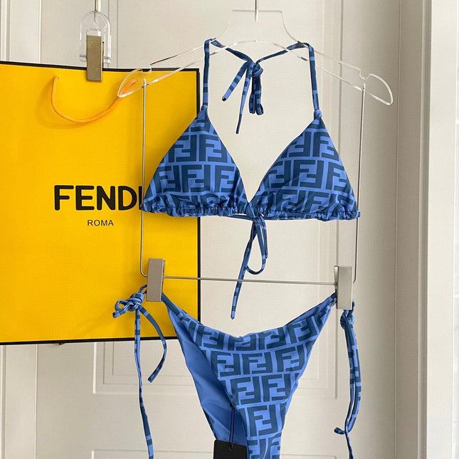 FENDI BIKINI 25S TWO PIECE IN BLUE 742662