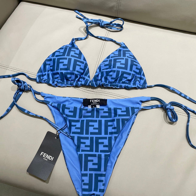 FENDI BIKINI 25S TWO PIECE IN BLUE 742662