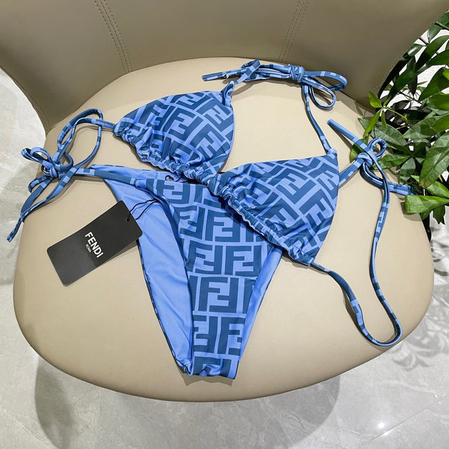 FENDI BIKINI 25S TWO PIECE IN BLUE 742662