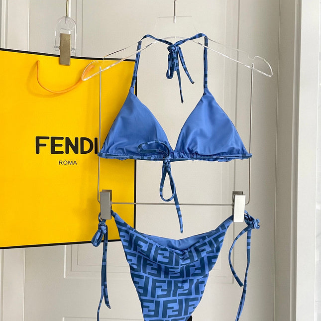 FENDI BIKINI 25S TWO PIECE IN BLUE 742662
