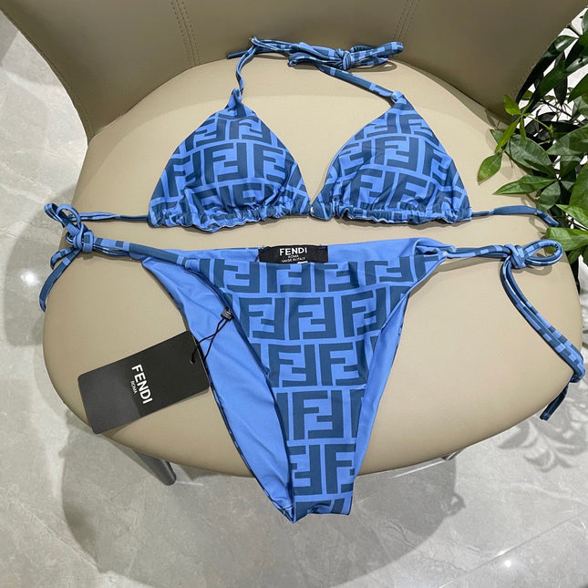 FENDI BIKINI 25S TWO PIECE IN BLUE 742662
