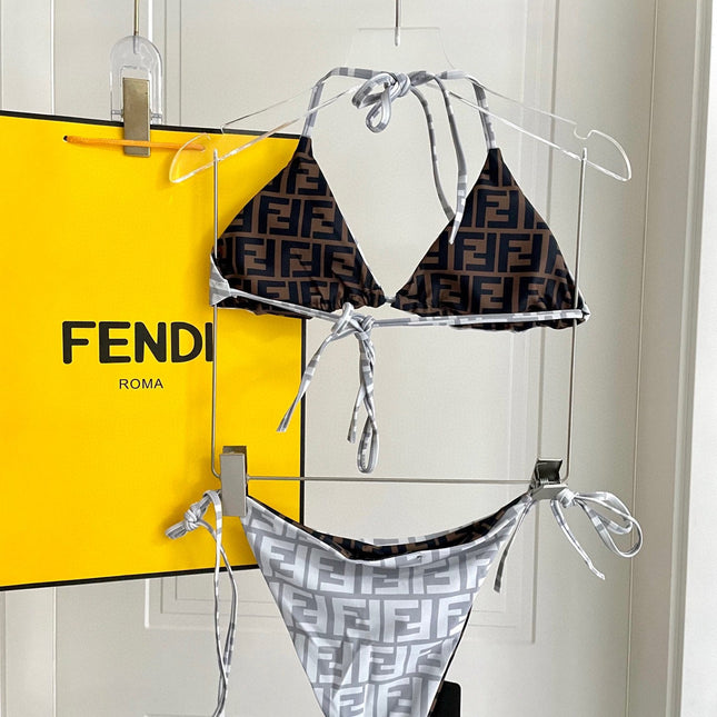 FENDI BIKINI 25S TWO PIECE IN GRAY 742663