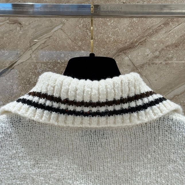 CHANEL 25S CASHMERE HALF-ZIP T-SHIRT 318