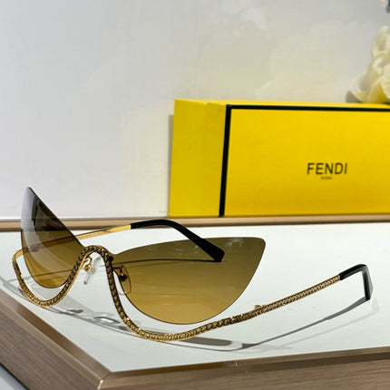 CRYSTAL STUDDED CAT-EYE FRAME SUNGLASSES FE40158 IN METAL