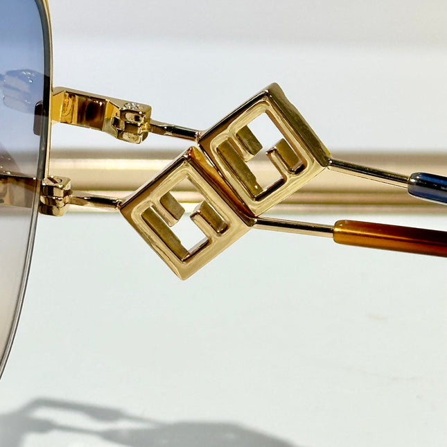 TRAVEL ROUND FRAME SUNGLASSES FD8136 IN METAL