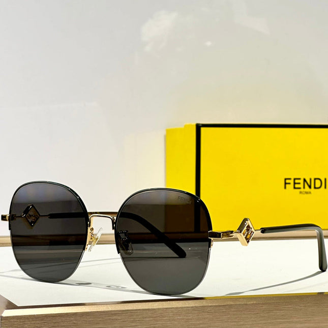 TRAVEL ROUND FRAME SUNGLASSES FD8136 IN METAL