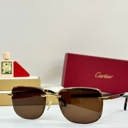 PREMIÈRE SQUARE FRAME SUNGLASSES 530304 IN METAL AND WOODEN