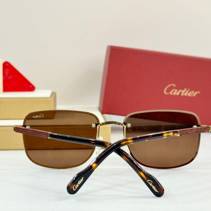 PREMIÈRE SQUARE FRAME SUNGLASSES 530304 IN METAL AND WOODEN