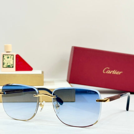 PREMIÈRE SQUARE FRAME SUNGLASSES 530304 IN METAL AND WOODEN