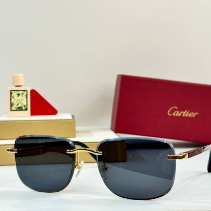 PREMIÈRE SQUARE FRAME SUNGLASSES 530304 IN METAL AND WOODEN