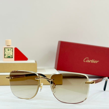 PREMIÈRE SQUARE FRAME SUNGLASSES 530304 IN METAL AND WOODEN