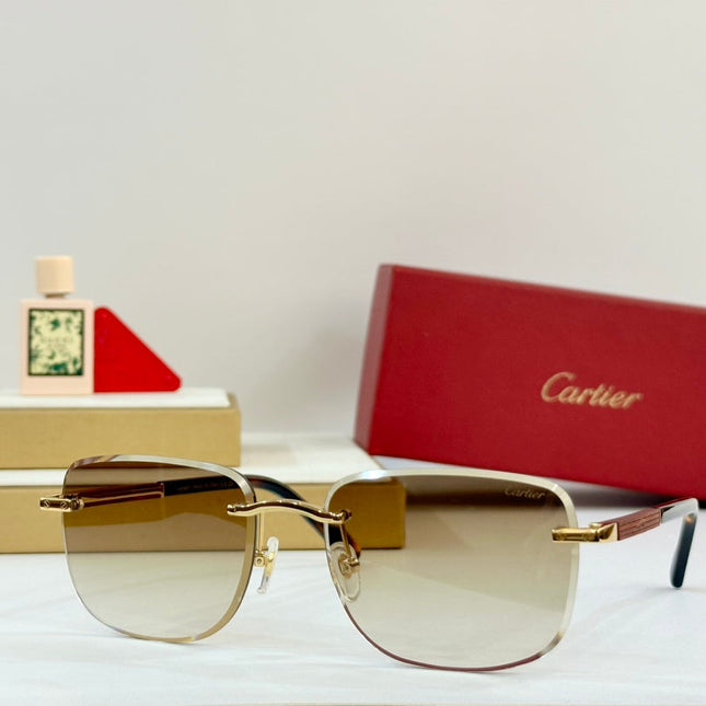 PREMIÈRE SQUARE FRAME SUNGLASSES 530304 IN METAL AND WOODEN