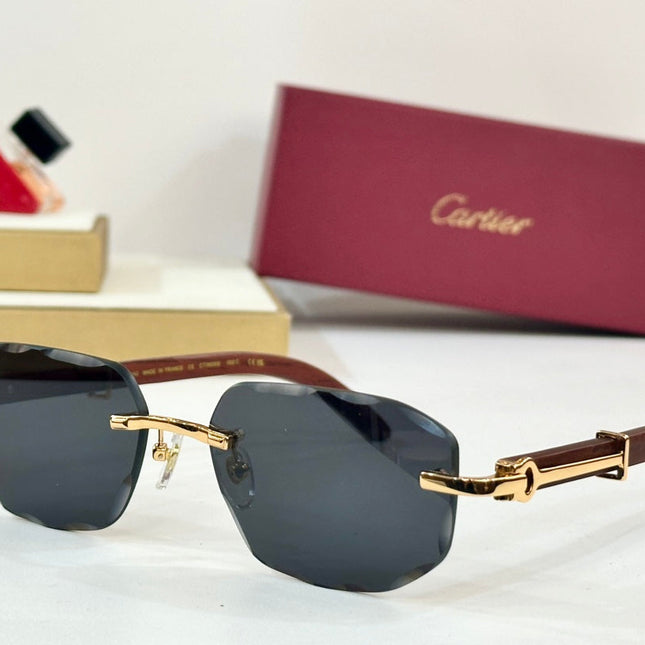 C DE GEOMETRIC FRAME SUNGLASSES CT0606S IN METAL AND WOODEN