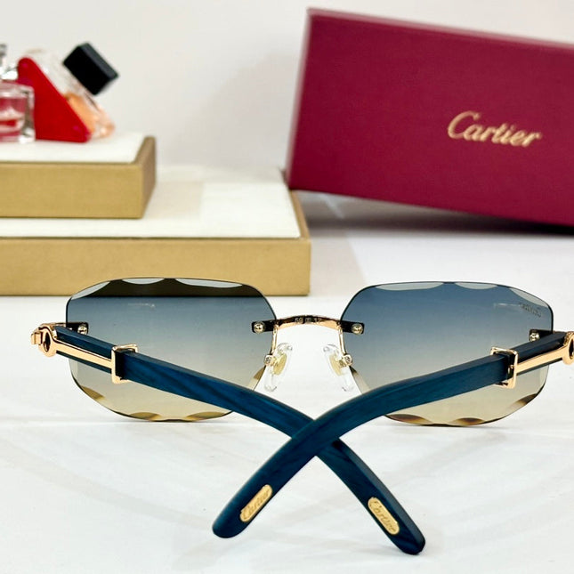 C DE GEOMETRIC FRAME SUNGLASSES CT0606S IN METAL AND WOODEN