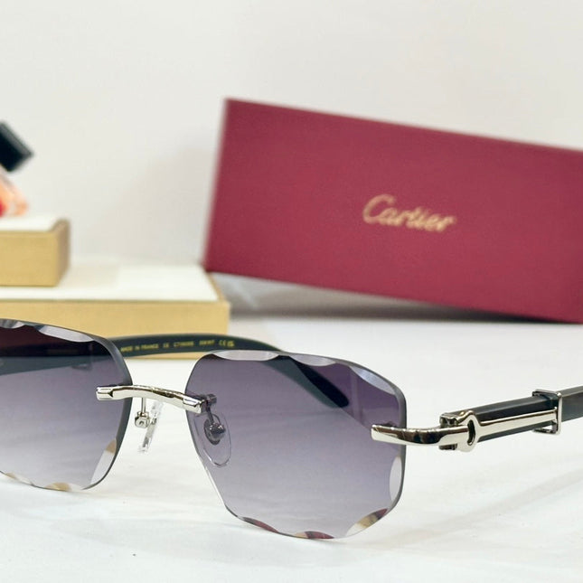 C DE GEOMETRIC FRAME SUNGLASSES CT0606S IN METAL AND WOODEN