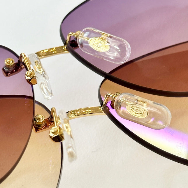 PANTHÈRE RIMLESS TRIANGLE FRAME SUNGLASSES  570457 IN METAL