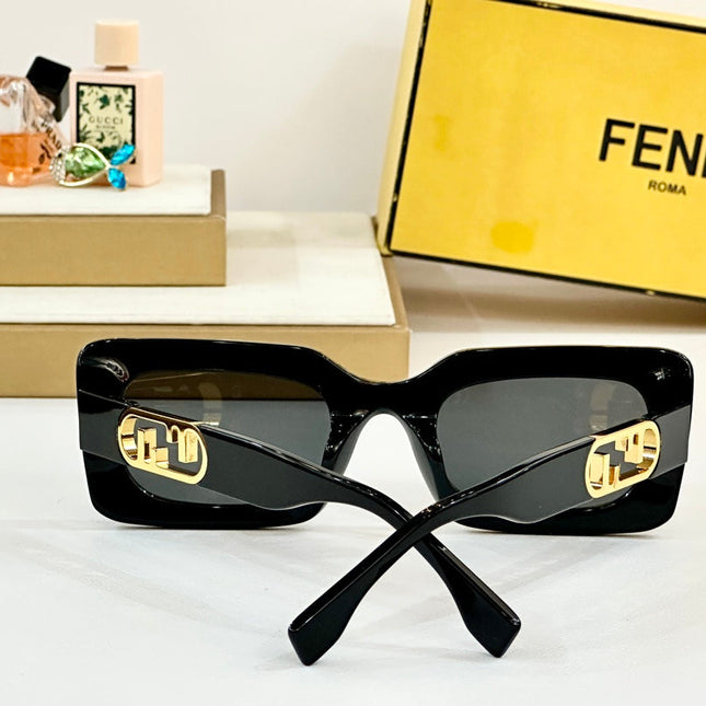 DIAGONAL RECTANGULAR FRAME SUNGLASSES FE40182 IN ACETATE