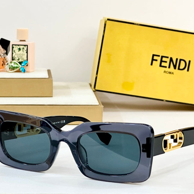 DIAGONAL RECTANGULAR FRAME SUNGLASSES FE40182 IN ACETATE