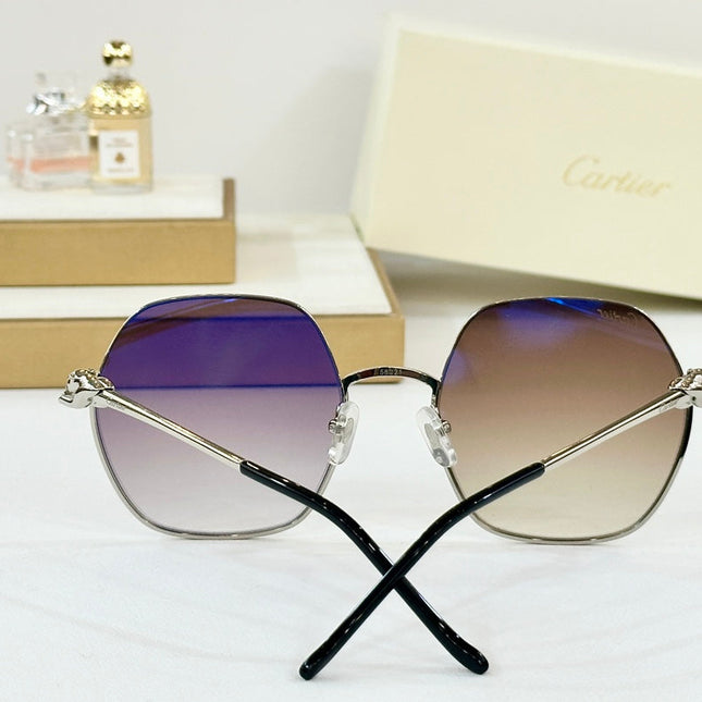 PANTHÈRE ROUND FRAME SUNGLASSES CT0267 IN METAL