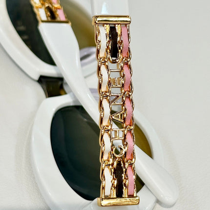 CAT EYE SUNGLASSES CH5537Q IN ACETATE CHAIN METAL