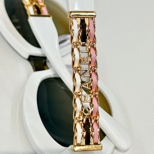 CAT EYE SUNGLASSES CH5537Q IN ACETATE CHAIN METAL