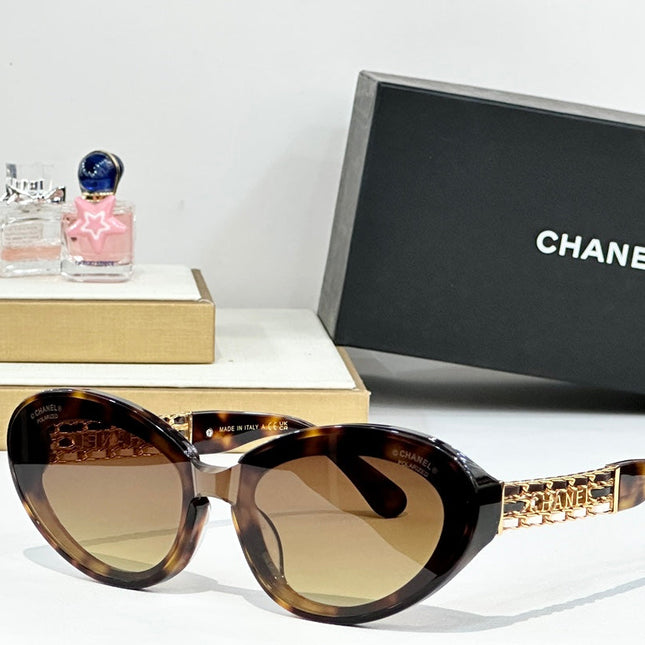 CAT EYE SUNGLASSES CH5537Q IN ACETATE CHAIN METAL