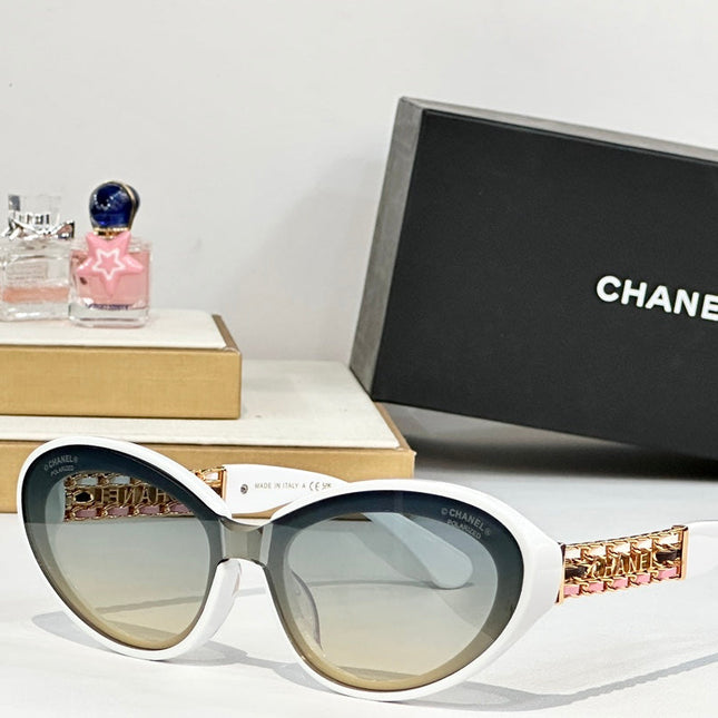 CAT EYE SUNGLASSES CH5537Q IN ACETATE CHAIN METAL