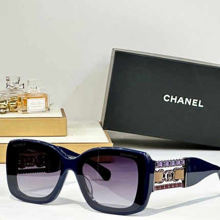 SQUARE SUNGLASSES CH5537Q IN ACETATE CHAIN METAL