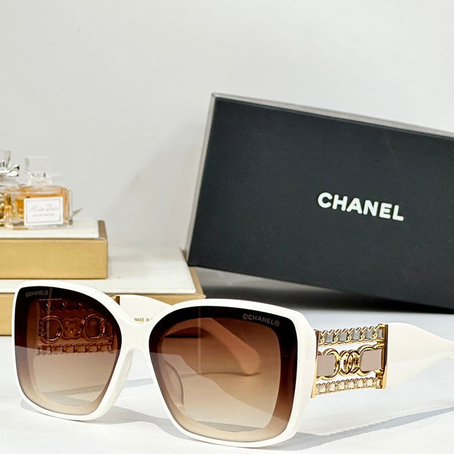 SQUARE SUNGLASSES CH5537Q IN ACETATE CHAIN METAL