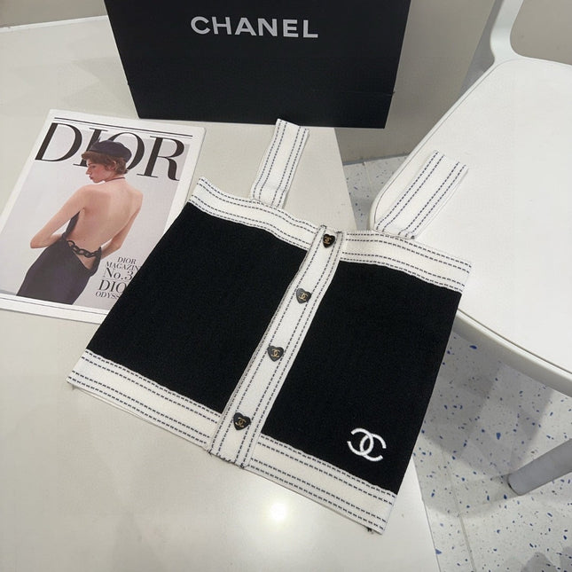 CAMISOLE 629206 IN BLACK AND WHITE WOOL