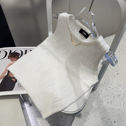 CAMISOLE 627711 IN WHITE COTTON RIBBED KNIT