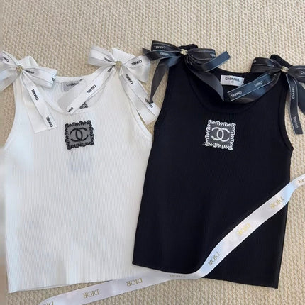 TANK TOP 615182 IN WHITE COTTON RIBBED KNIT