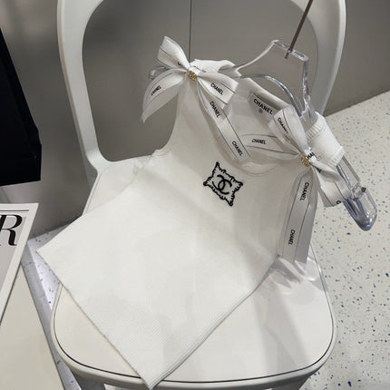 TANK TOP 615182 IN WHITE COTTON RIBBED KNIT