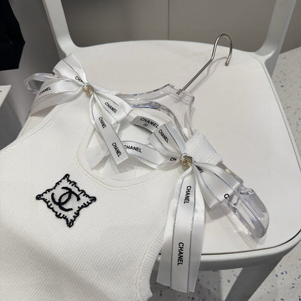 TANK TOP 615182 IN WHITE COTTON RIBBED KNIT