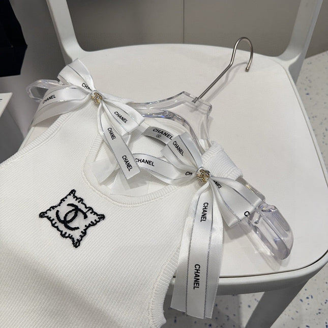 TANK TOP 615182 IN WHITE COTTON RIBBED KNIT