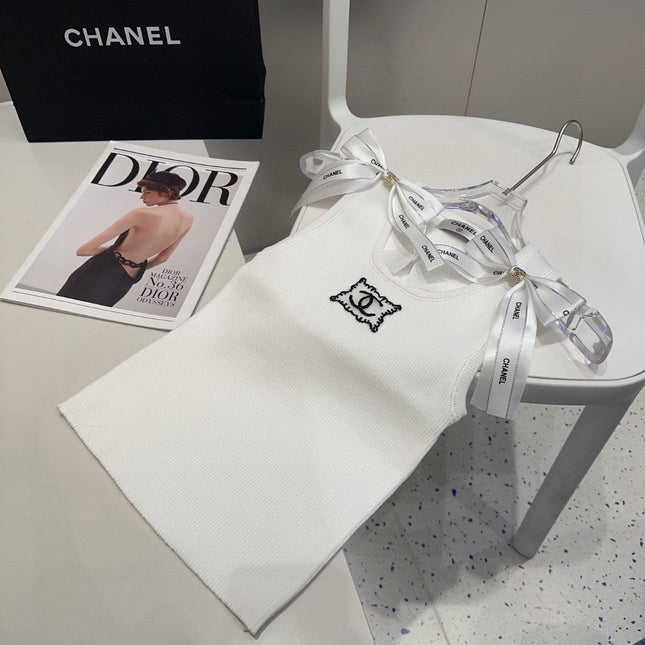 TANK TOP 615182 IN WHITE COTTON RIBBED KNIT