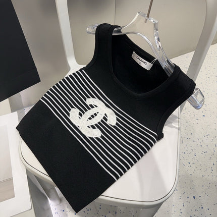 TANK TOP 633198 IN BLACK AND WHITE COTTON