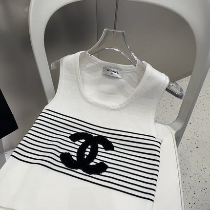 TANK TOP 633199 IN BLACK AND WHITE COTTON