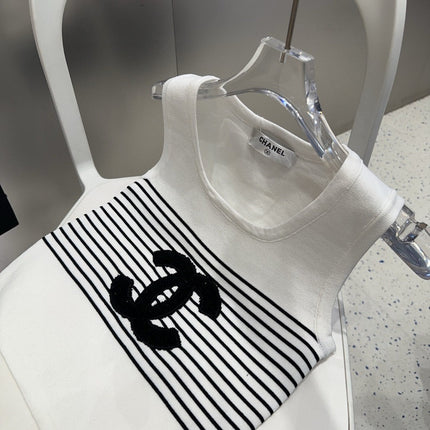 TANK TOP 633199 IN BLACK AND WHITE COTTON