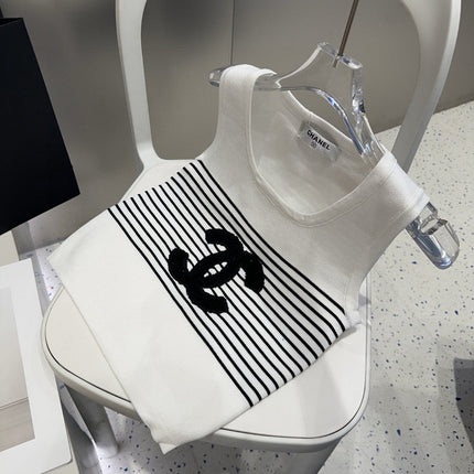 TANK TOP 633199 IN BLACK AND WHITE COTTON