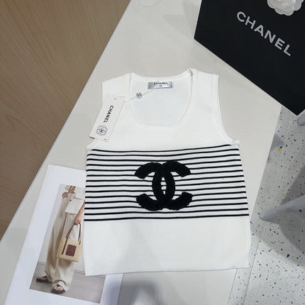 TANK TOP 633199 IN BLACK AND WHITE COTTON