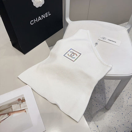 ONE SHOULDER TOP 624508 IN WHITE COTTON MULTICOLOR LOGO