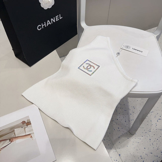 ONE SHOULDER TOP 624508 IN WHITE COTTON MULTICOLOR LOGO