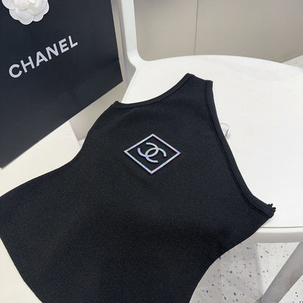 ONE SHOULDER TOP 624509 IN BLACK COTTON MULTICOLOR LOGO