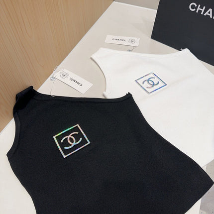 ONE SHOULDER TOP 624509 IN BLACK COTTON MULTICOLOR LOGO