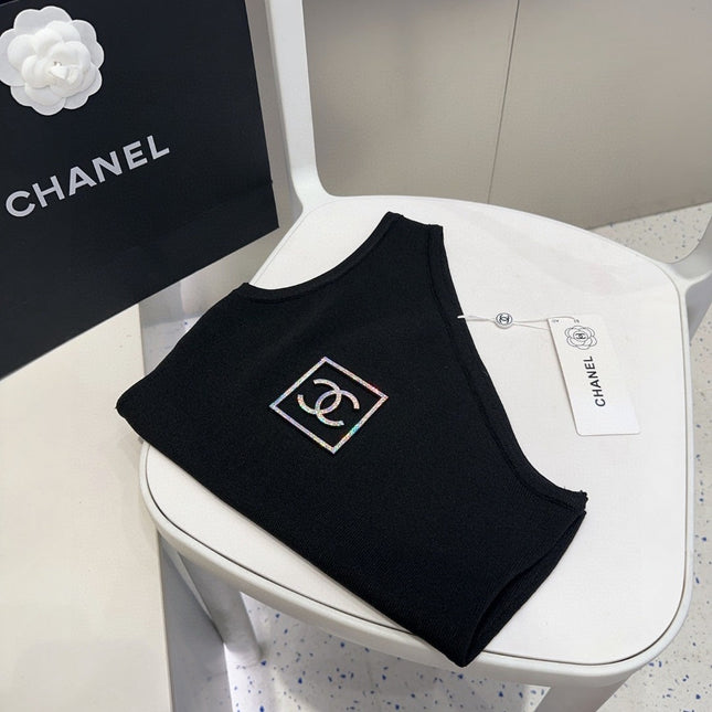 ONE SHOULDER TOP 624509 IN BLACK COTTON MULTICOLOR LOGO