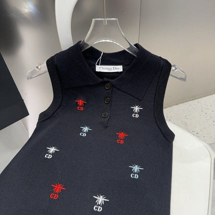 TANK TOP 624511 IN BLACK COTTON RIBBED