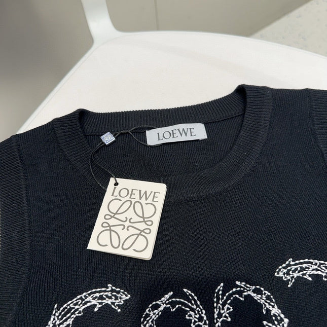 TANK TOP 633202 IN BLACK COTTON RIBBED KNIT